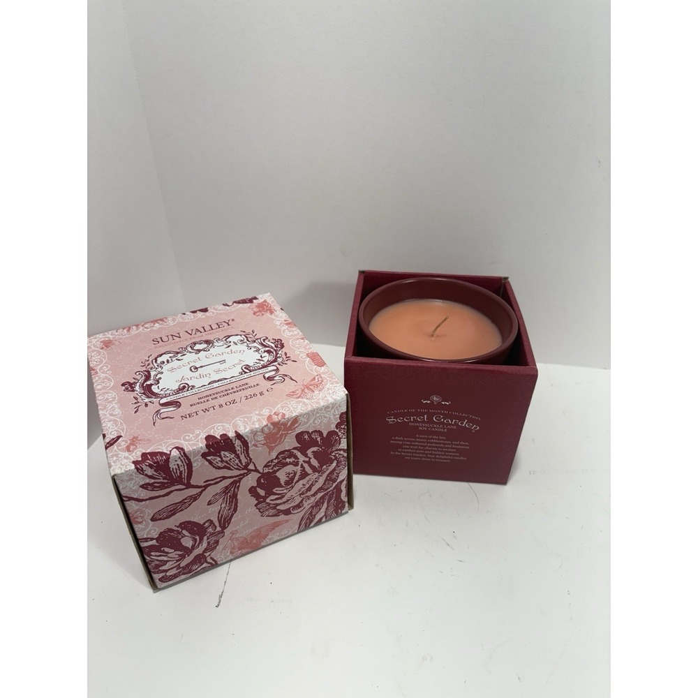 Melaleuca Sun Valley Secret Garden HoneySuckle Lane Soy Candle 8 oz. Jar NEW!